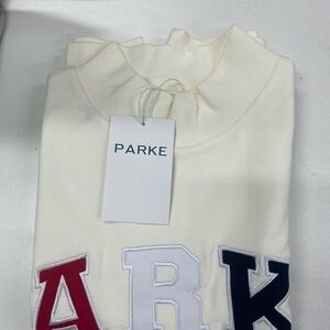 PARKE Off-White Sweatshirt with Colorful Lettering